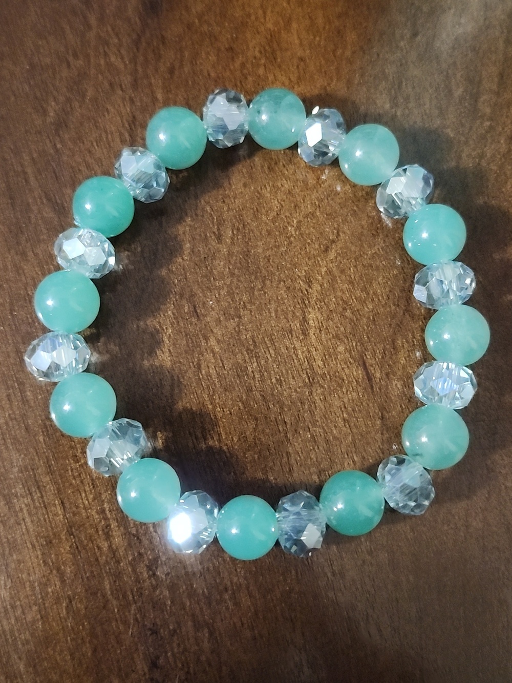 Handmade Green Aventurine  Beaded Bracelet